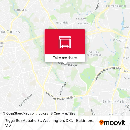 Riggs Rd+Apache St map
