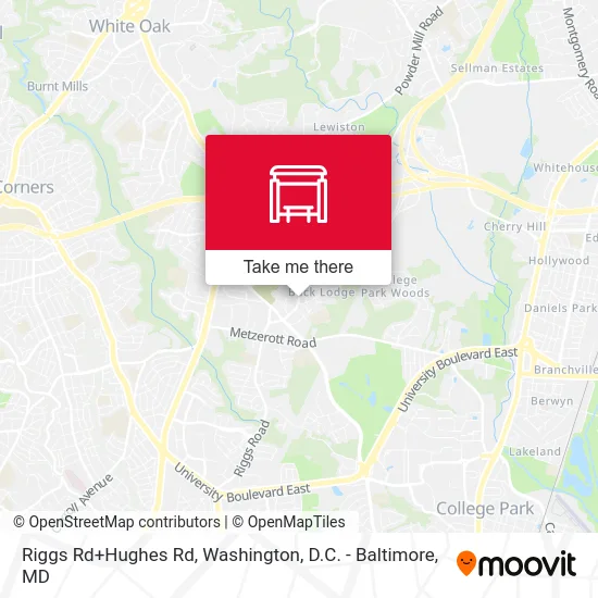 Riggs Rd+Hughes Rd map