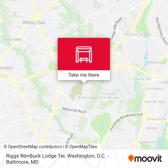 Riggs Rd+Buck Lodge Ter map