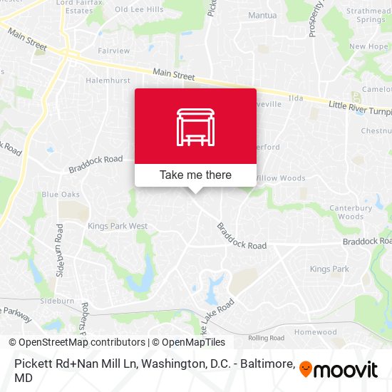 Pickett Rd+Nan Mill Ln map