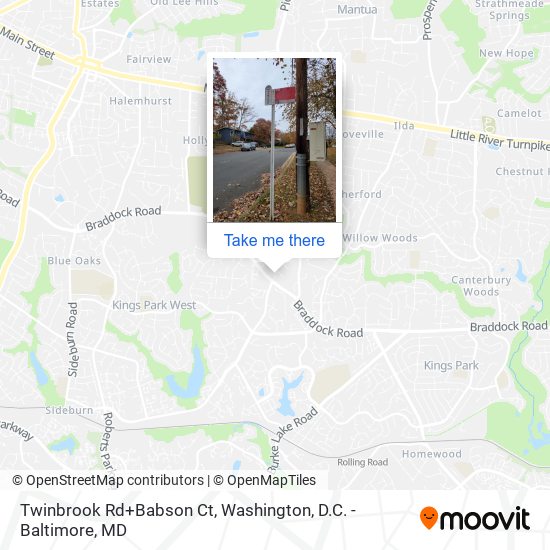 Mapa de Twinbrook Rd+Babson Ct