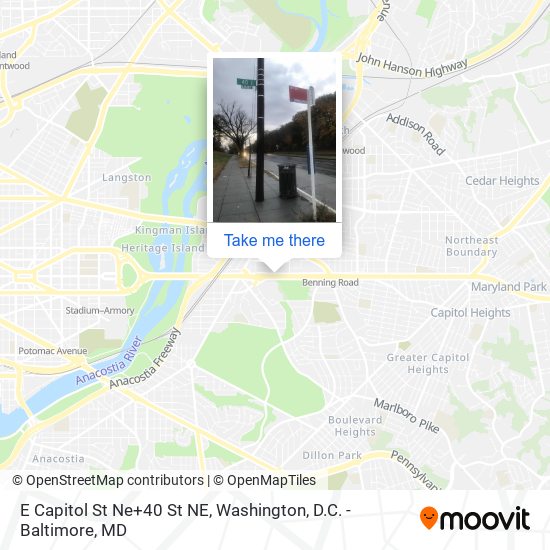 Mapa de E Capitol St Ne+40 St NE