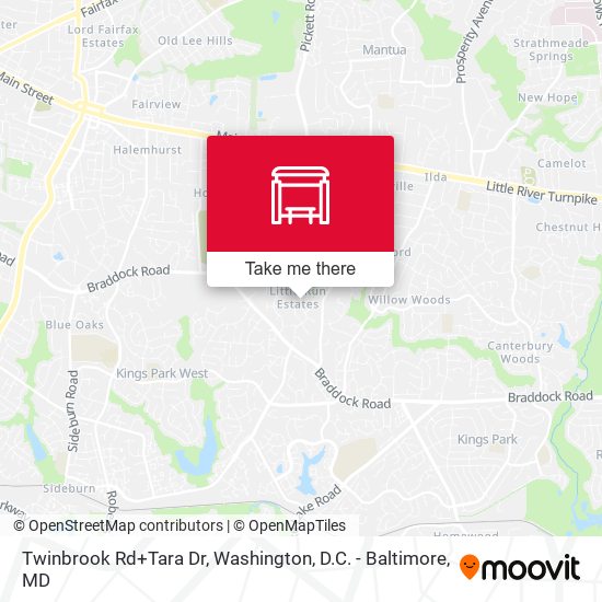 Mapa de Twinbrook Rd+Tara Dr