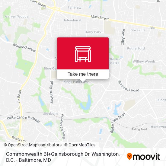 Commonwealth Bl+Gainsborough Dr map
