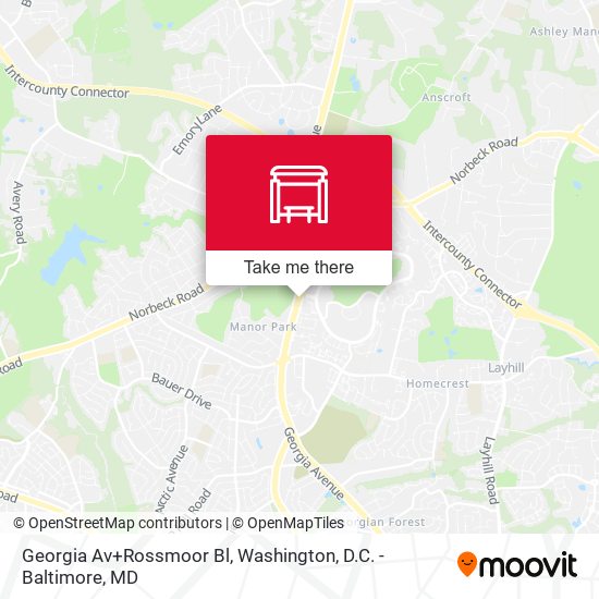 Georgia Av+Rossmoor Bl map