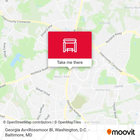 Georgia Av+Rossmoor Bl map