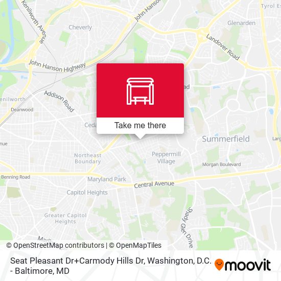 Seat Pleasant Dr+Carmody Hills Dr map