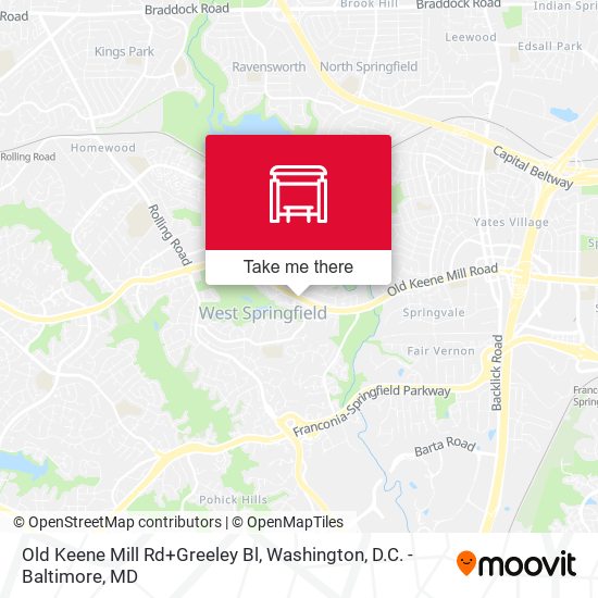 Old Keene Mill Rd+Greeley Bl map