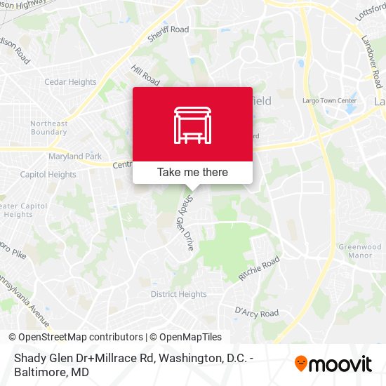 Shady Glen Dr+Millrace Rd map