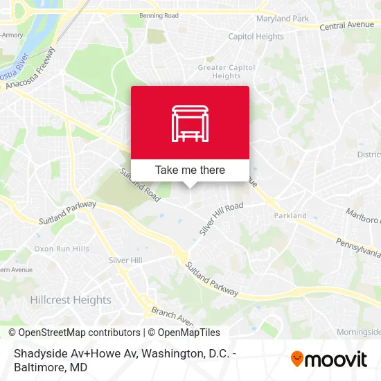 Shadyside Av+Howe Av map