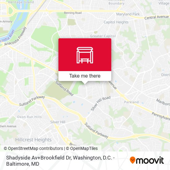 Mapa de Shadyside Av+Brookfield Dr