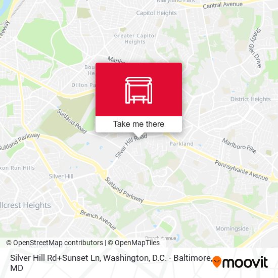 Silver Hill Rd+Sunset Ln map