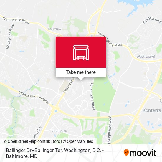 Ballinger Dr+Ballinger Ter map