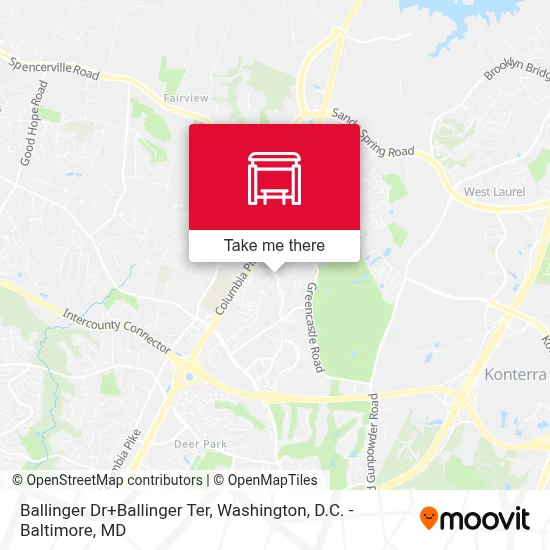 Ballinger Dr+Ballinger Ter map