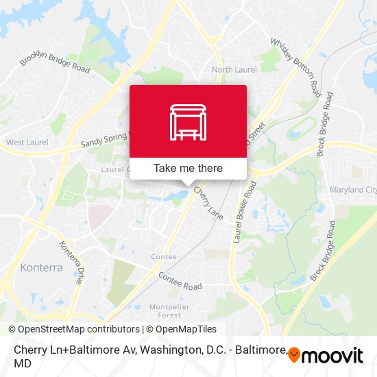 Cherry Ln+Baltimore Av map