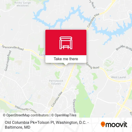 Old Columbia Pk+Tolson Pl map