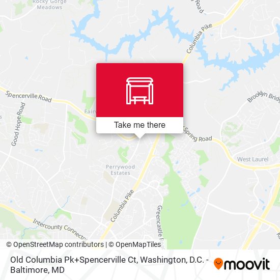 Mapa de Old Columbia Pk+Spencerville Ct