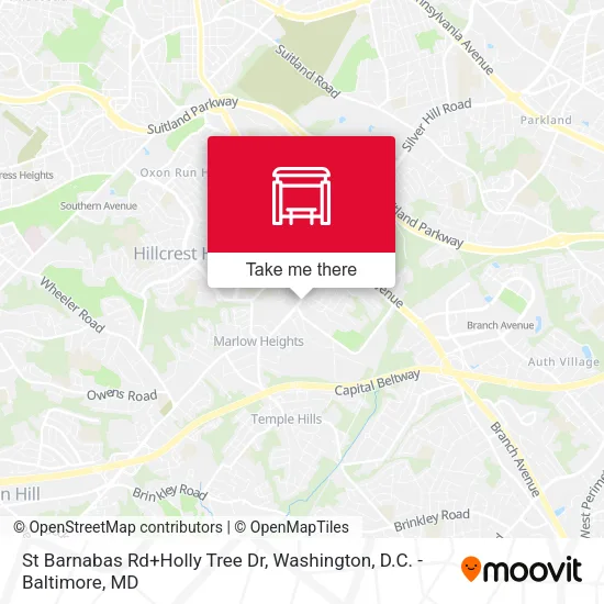 St Barnabas Rd+Holly Tree Dr map
