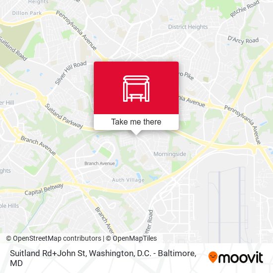 Suitland Rd+John St map