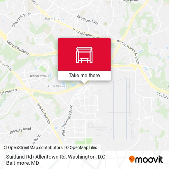 Suitland Rd+Allentown Rd map