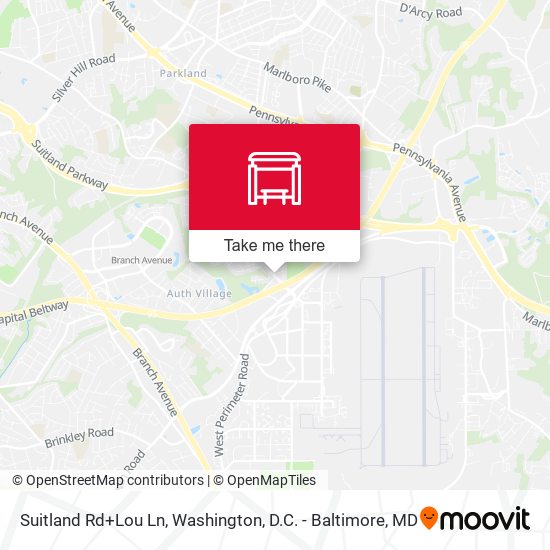 Suitland Rd+Lou Ln map