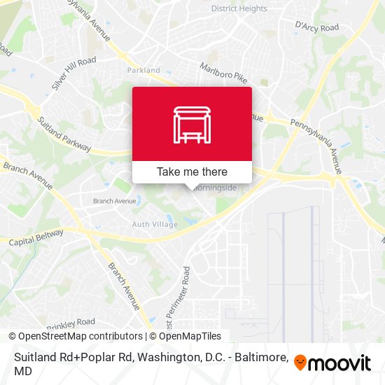 Mapa de Suitland Rd+Poplar Rd