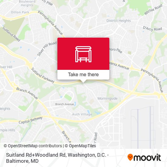 Suitland Rd+Woodland Rd map