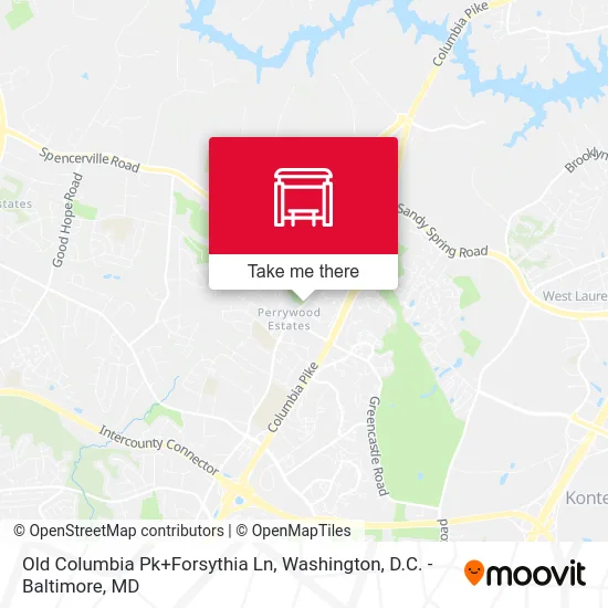 Old Columbia Pk+Forsythia Ln map