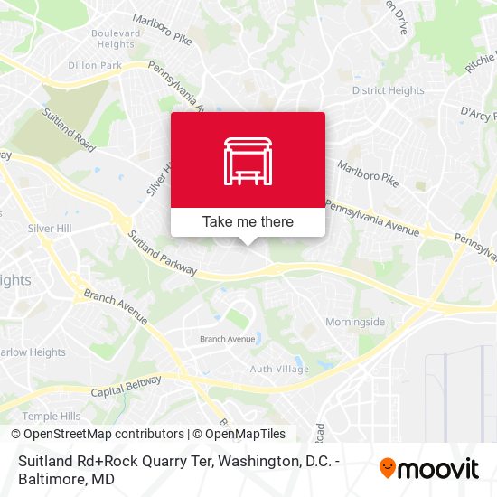 Suitland Rd+Rock Quarry Ter map