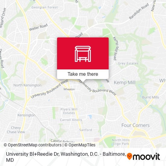 Mapa de University Bl+Reedie Dr