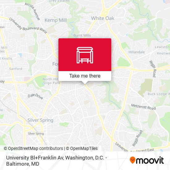 University Bl+Franklin Av map