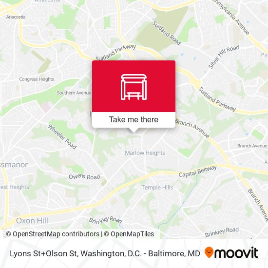 Lyons St+Olson St map
