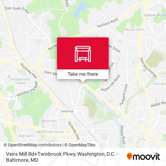 Veirs Mill Rd+Twinbrook Pkwy map