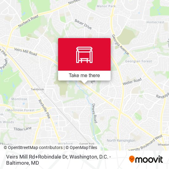 Mapa de Veirs Mill Rd+Robindale Dr