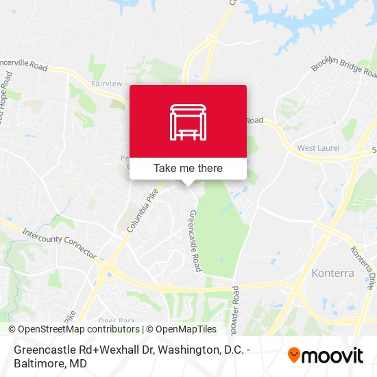 Greencastle Rd+Wexhall Dr map