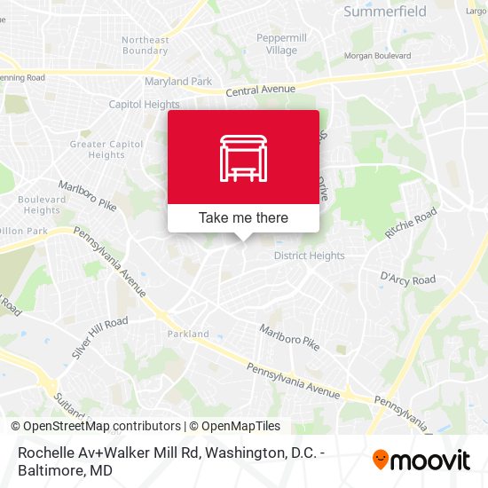 Rochelle Av+Walker Mill Rd map