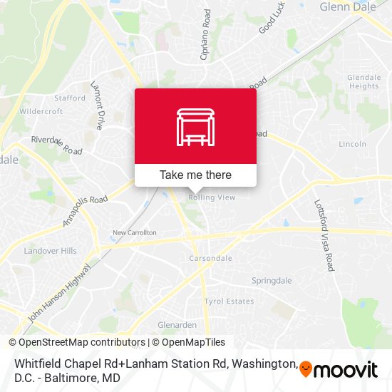 Whitfield Chapel Rd+Lanham Station Rd map