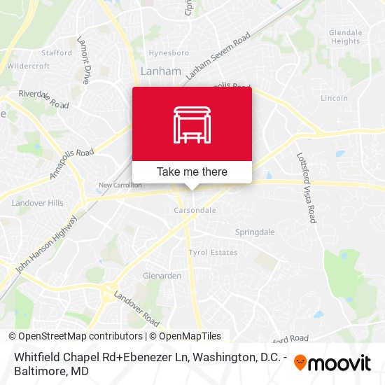 Whitfield Chapel Rd+Ebenezer Ln map