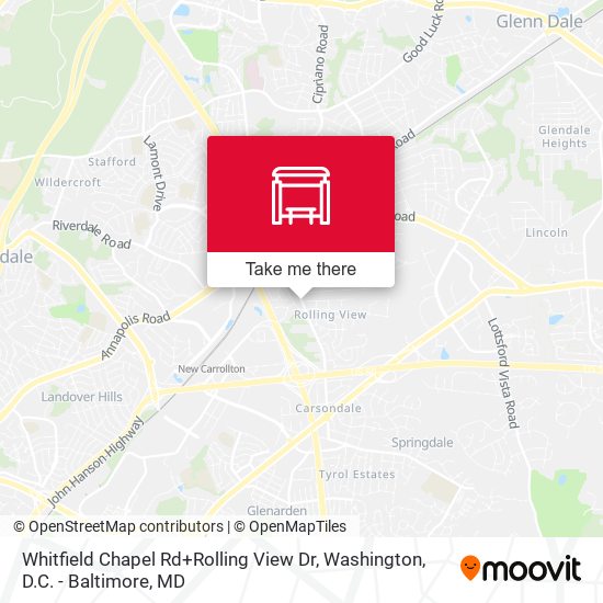 Whitfield Chapel Rd+Rolling View Dr map