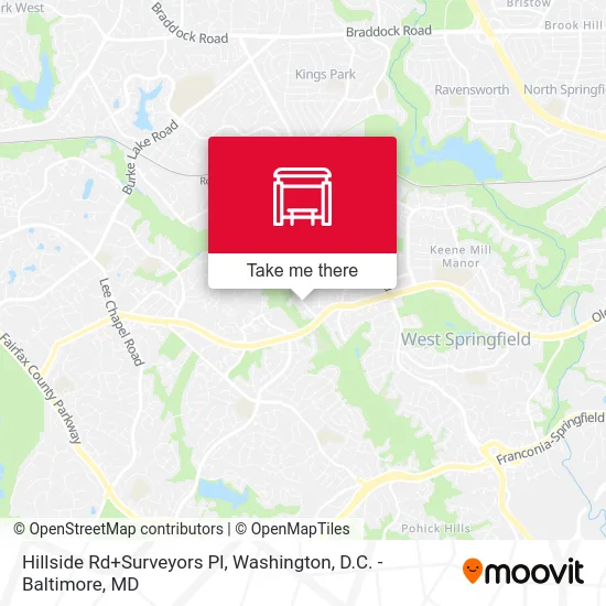 Hillside Rd+Surveyors Pl map
