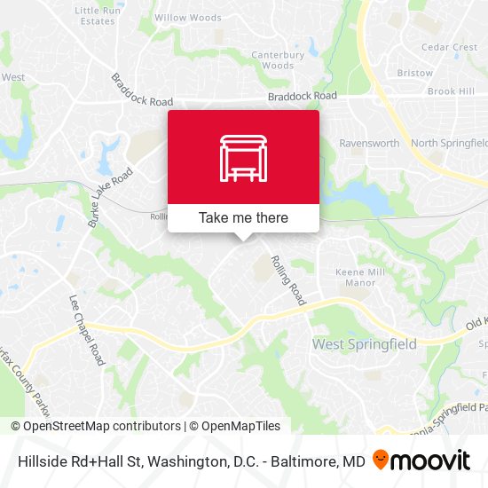 Mapa de Hillside Rd+Hall St