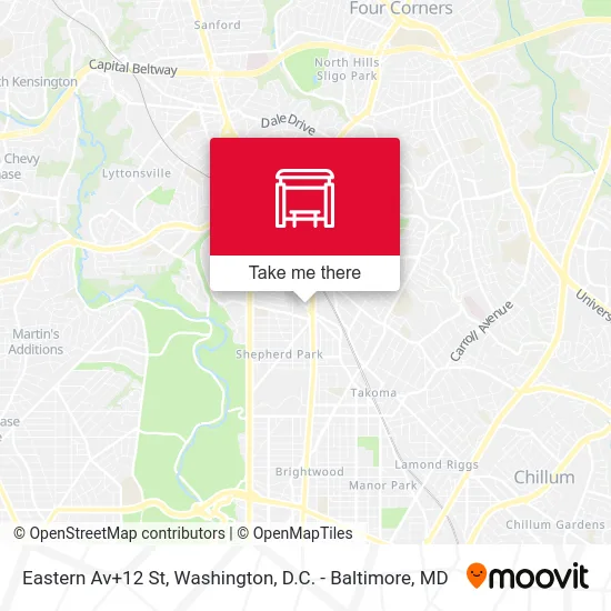 Eastern Av+12 St map