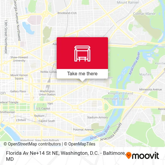 Florida Av Ne+14 St NE map