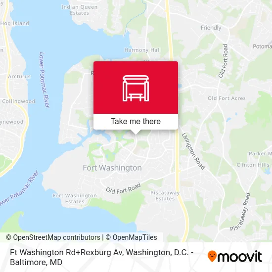 Ft Washington Rd+Rexburg Av map