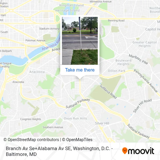 Branch Av Se+Alabama Av SE map