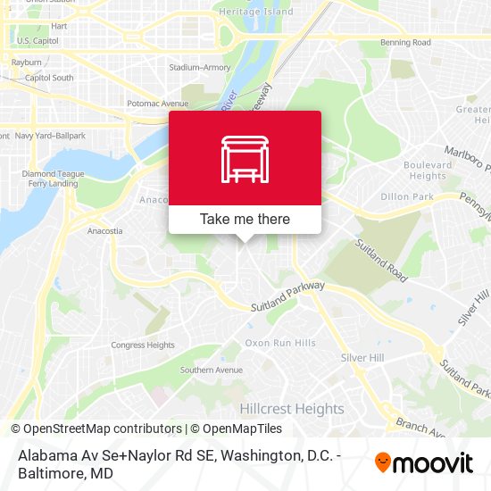 Alabama Av Se+Naylor Rd SE map