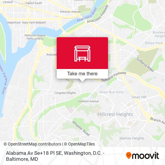 Mapa de Alabama Av Se+18 Pl SE