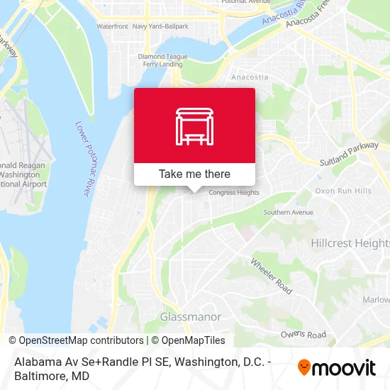 Alabama Av Se+Randle Pl SE map