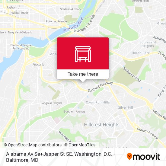 Alabama Av Se+Jasper St SE map