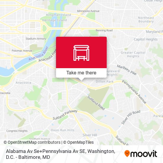 Alabama Av Se+Pennsylvania Av SE map